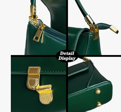 Chic Vintage Green Shoulder Bag for Women - Stylish & Versatile Handbag Perfect