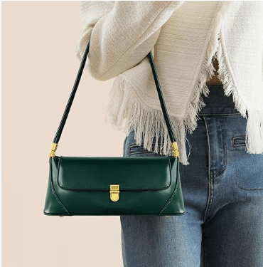 Chic Vintage Green Shoulder Bag for Women - Stylish & Versatile Handbag Perfect