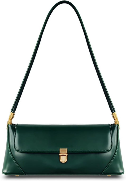 Chic Vintage Green Shoulder Bag for Women - Stylish & Versatile Handbag Perfect