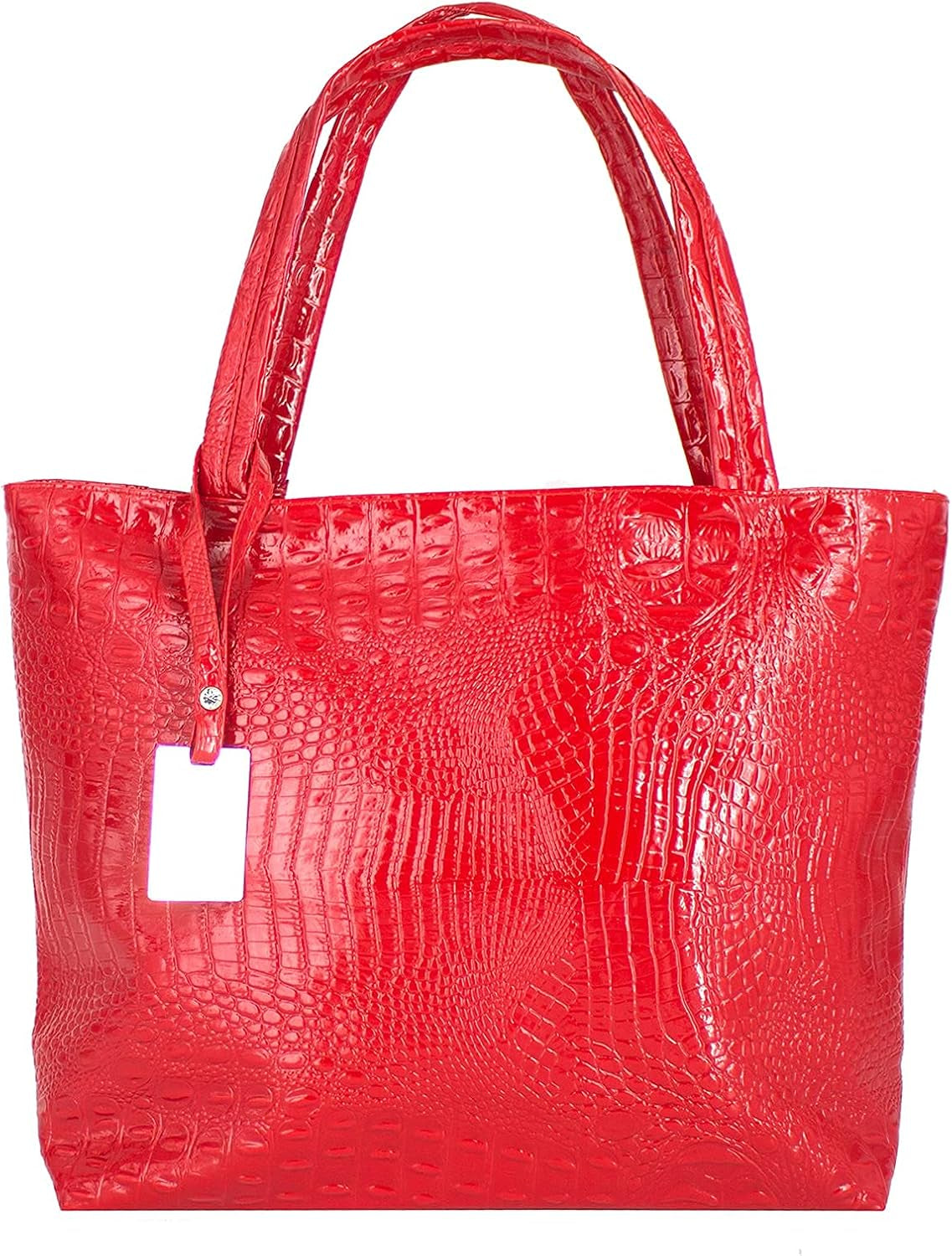 Women's Crocodile Large Tote Handbag Purse Shoulder Bag Travel Satchel