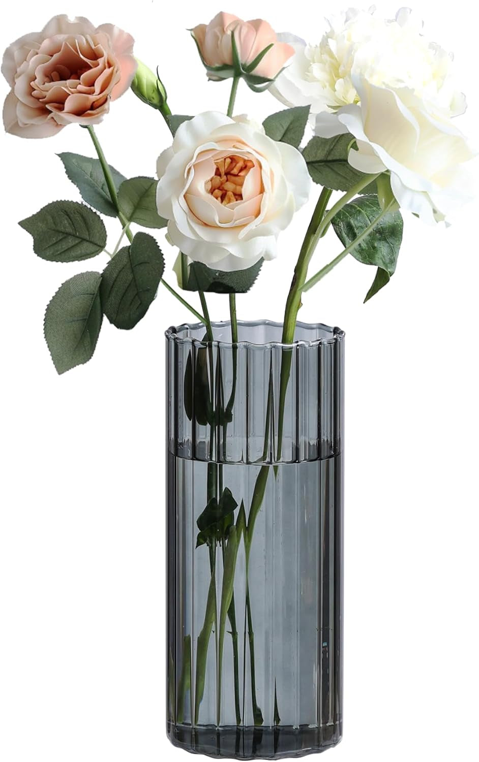 Glass Cylinder and Bud Vases 8 Inch Tall Hurricane Decorative Flower Vase