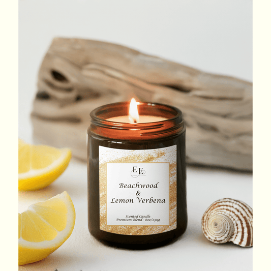 Beachwood & Lemon Verbena Candle.