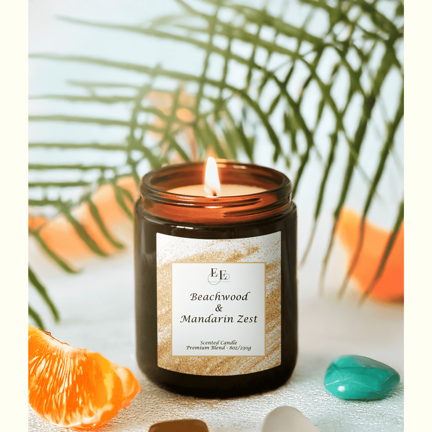 Beachwood & Mandarin Zest Candle.