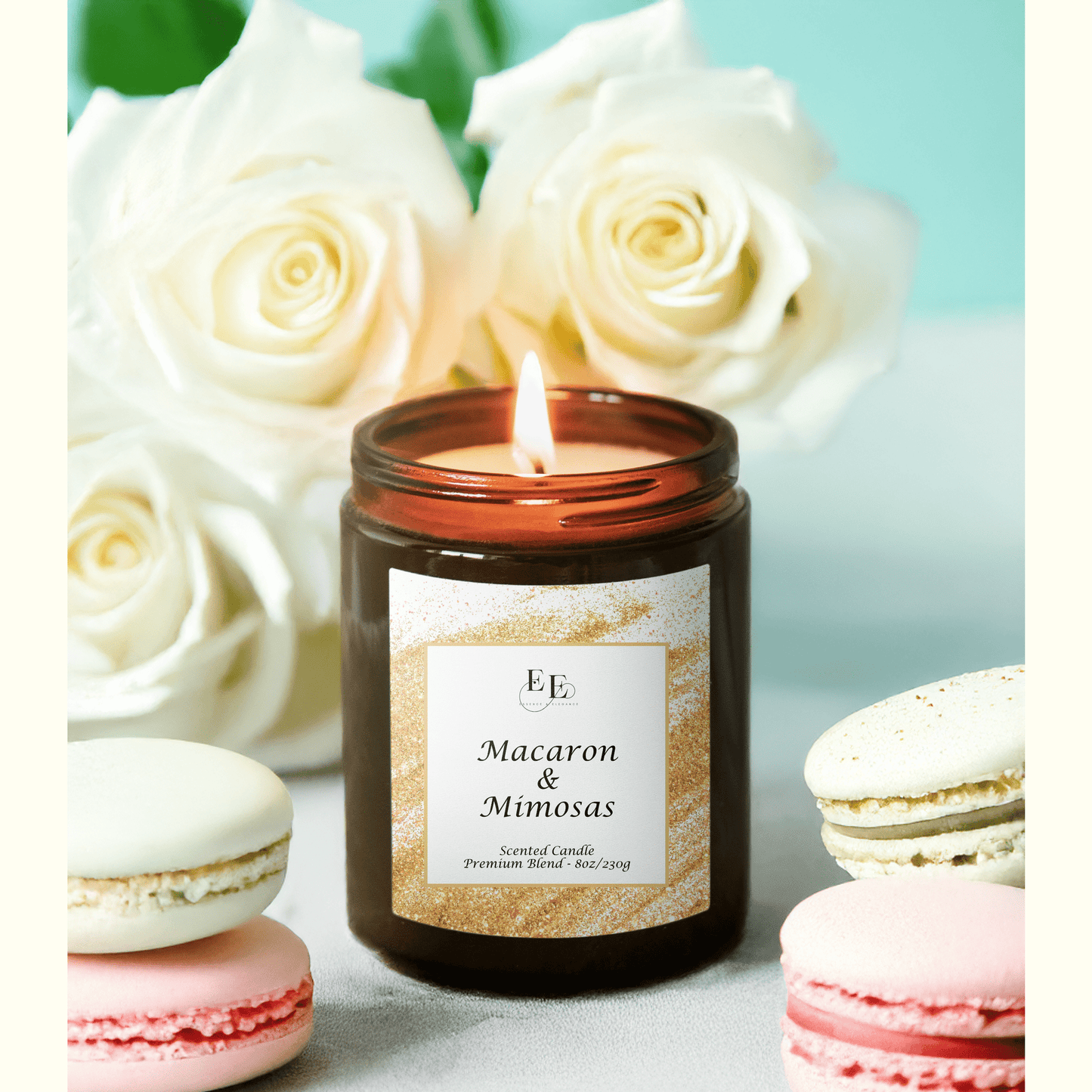 Macaron & Mimosas Candle.