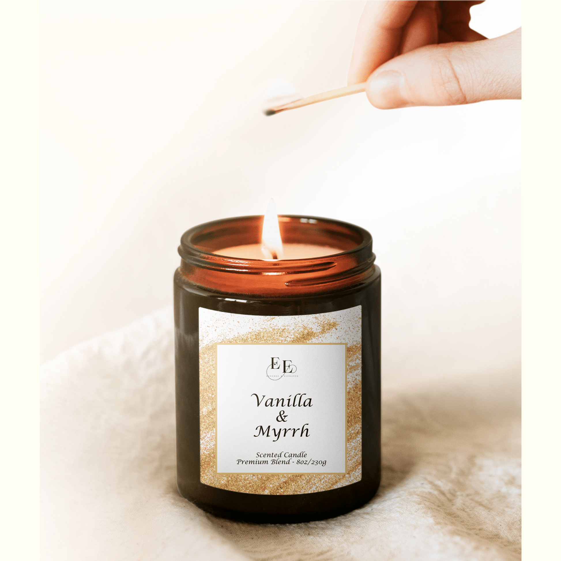 Vanilla & Myrrh Candle.