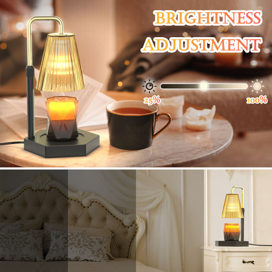 Electric Candle Warmer Lamp Dimmable, Timer, Adjustable for Jar Scented Candles