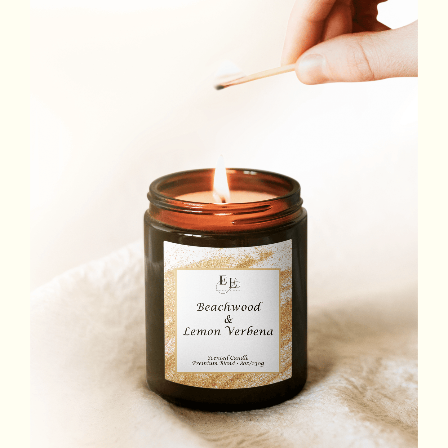 Beachwood & Lemon Verbena Candle.