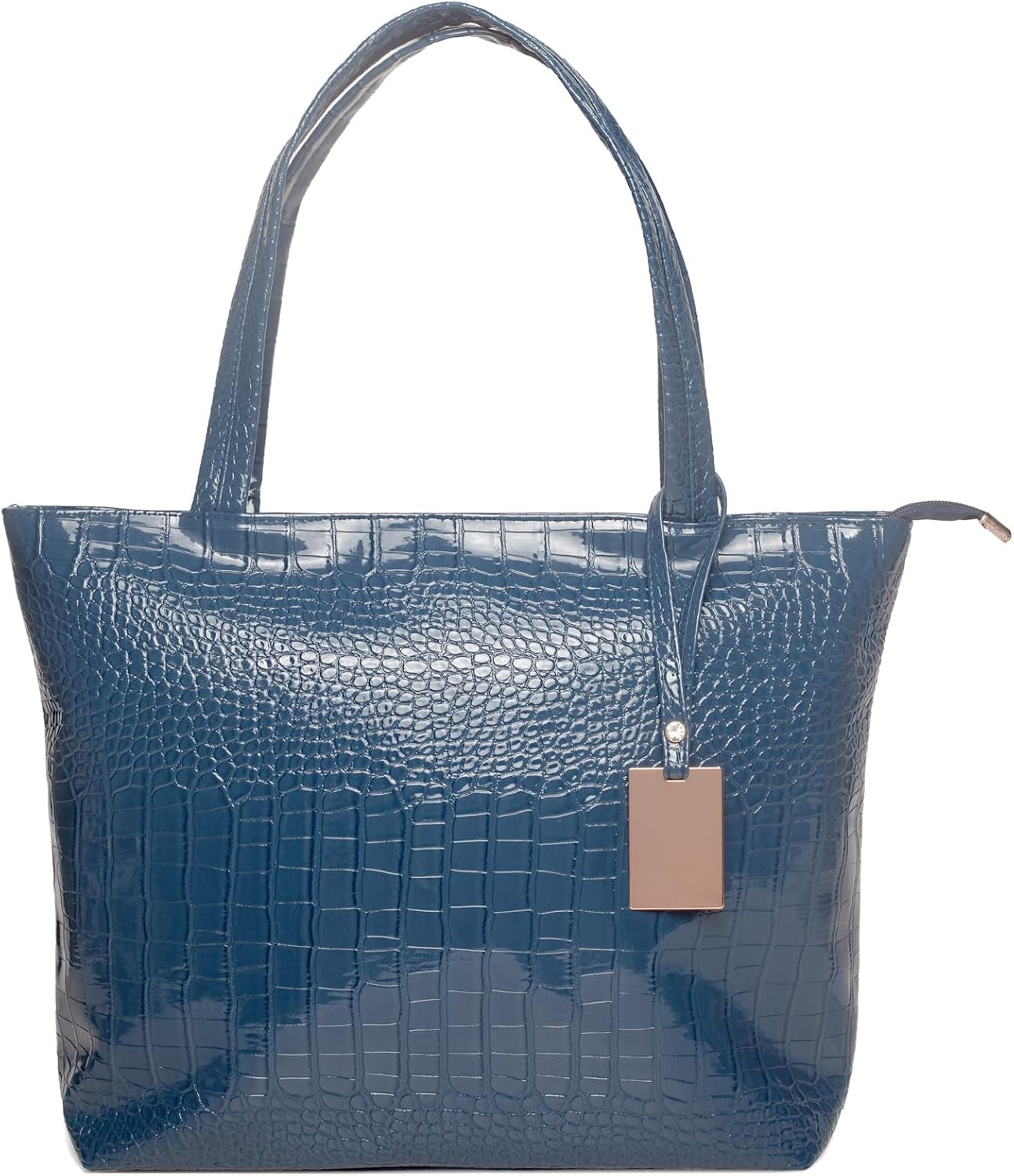 Women's Crocodile Large Tote Handbag Purse Shoulder Bag Travel Satchel